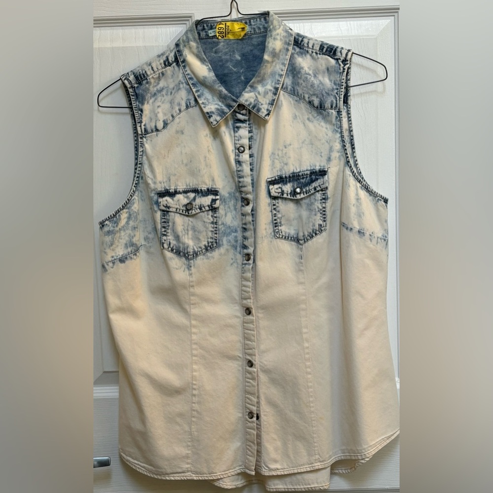 FREE Maurices distressed denim-like tank top